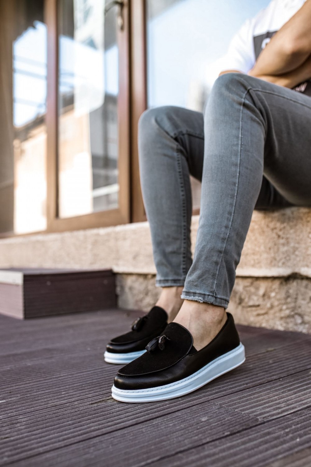 CH002 Loafer Pelle Erkek Günlük Bağcıksız Corcik Cilt Süet Klasik Ayakkabı CBT - Siyah Erkek Ayakkabı CH002 Loafer Pelle Erkek Günlük Bağcıksız Corcik Cilt Süet Klasik Ayakkabı CBT - Siyah – Chekich Erkek Ayakkabı