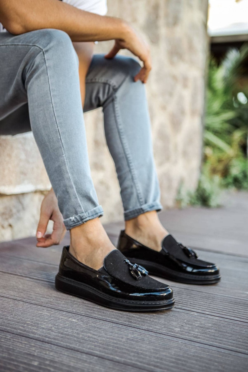 CH002 Loafer Verniciata Erkek Günlük Bağcıksız Corcik Rugan Süet Klasik Ayakkabı CST - Siyah Erkek Ayakkabı CH002 Loafer Verniciata Erkek Günlük Bağcıksız Corcik Rugan Süet Klasik Ayakkabı CST - Siyah – Chekich Erkek Ayakkabı