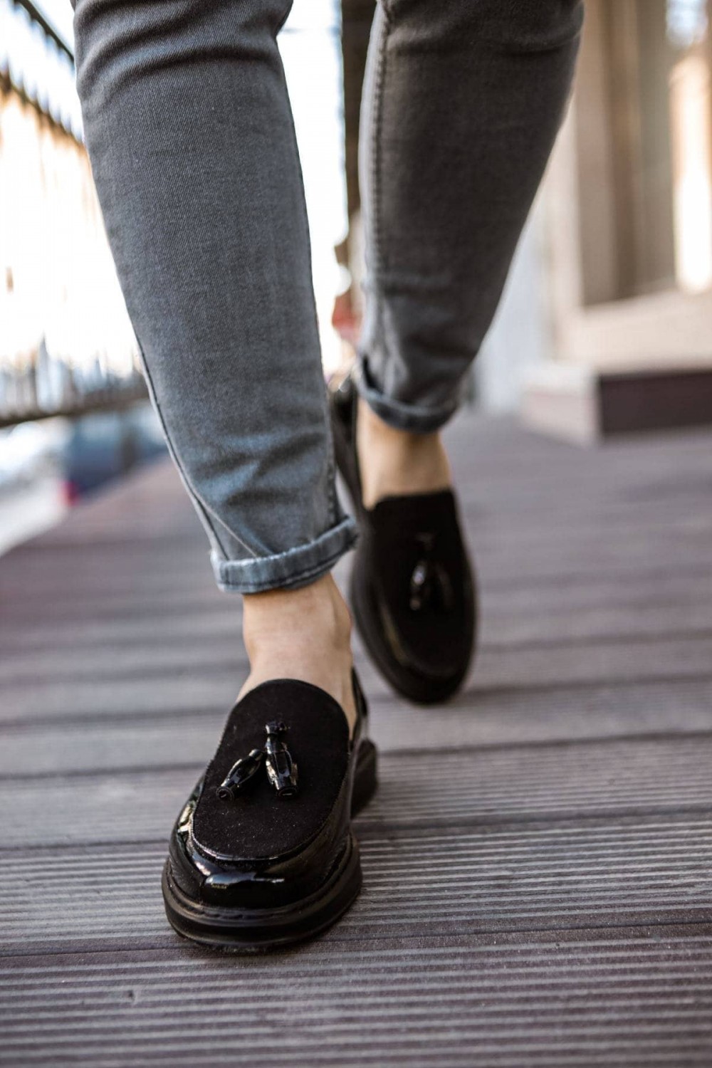 CH002 Loafer Verniciata Erkek Günlük Bağcıksız Corcik Rugan Süet Klasik Ayakkabı CST - Siyah Erkek Ayakkabı CH002 Loafer Verniciata Erkek Günlük Bağcıksız Corcik Rugan Süet Klasik Ayakkabı CST - Siyah – Chekich Erkek Ayakkabı