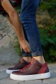 CH004 Hide Erkek Günlük Bağcıklı Cilt Spor Sneaker Ayakkabı CBT - Bordo Erkek Ayakkabı CH004 Hide Erkek Günlük Bağcıklı Cilt Spor Sneaker Ayakkabı CBT - Bordo – Chekich Erkek Ayakkabı