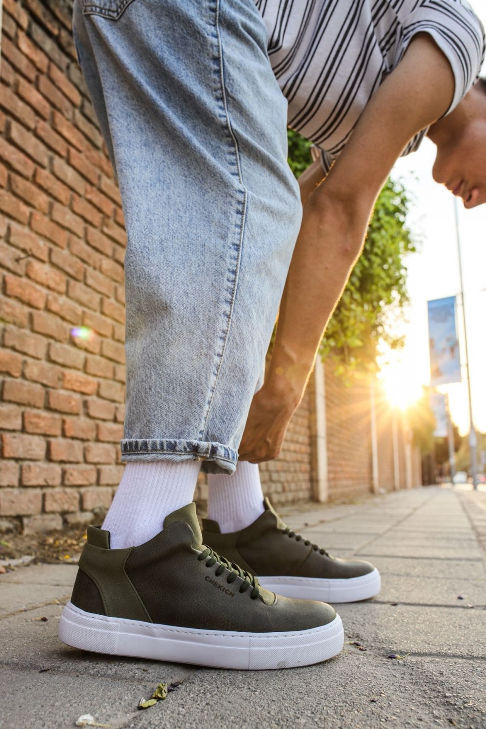 CH004 Hide Erkek Günlük Bağcıklı Cilt Spor Sneaker Ayakkabı CBT - Haki Erkek Ayakkabı CH004 Hide Erkek Günlük Bağcıklı Cilt Spor Sneaker Ayakkabı CBT - Haki – Chekich Erkek Ayakkabı
