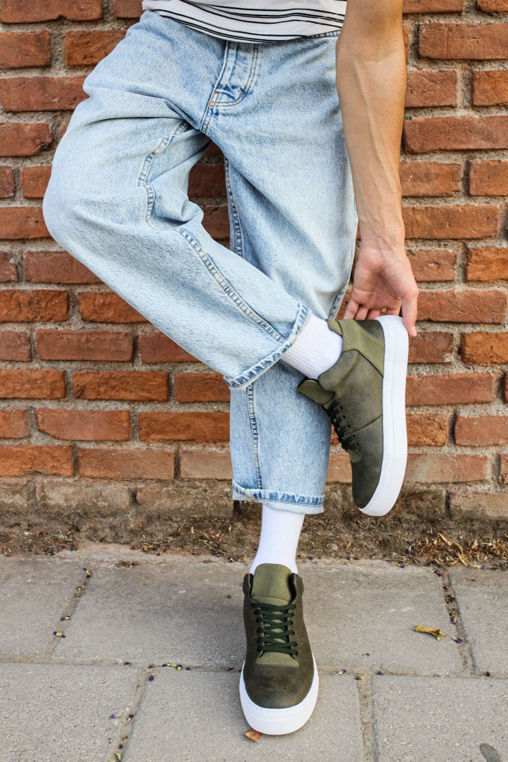 CH004 Hide Erkek Günlük Bağcıklı Cilt Spor Sneaker Ayakkabı CBT - Haki Erkek Ayakkabı CH004 Hide Erkek Günlük Bağcıklı Cilt Spor Sneaker Ayakkabı CBT - Haki – Chekich Erkek Ayakkabı
