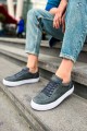 CH015 First Edition Erkek Günlük Bağcıklı Cilt Spor Sneaker Ayakkabı CBT - Antrasit Erkek Ayakkabı CH015 First Edition Erkek Günlük Bağcıklı Cilt Spor Sneaker Ayakkabı CBT - Antrasit – Chekich Erkek Ayakkabı