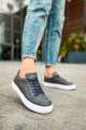 CH015 First Edition Erkek Günlük Bağcıklı Cilt Spor Sneaker Ayakkabı CBT - Antrasit Erkek Ayakkabı CH015 First Edition Erkek Günlük Bağcıklı Cilt Spor Sneaker Ayakkabı CBT - Antrasit – Chekich Erkek Ayakkabı