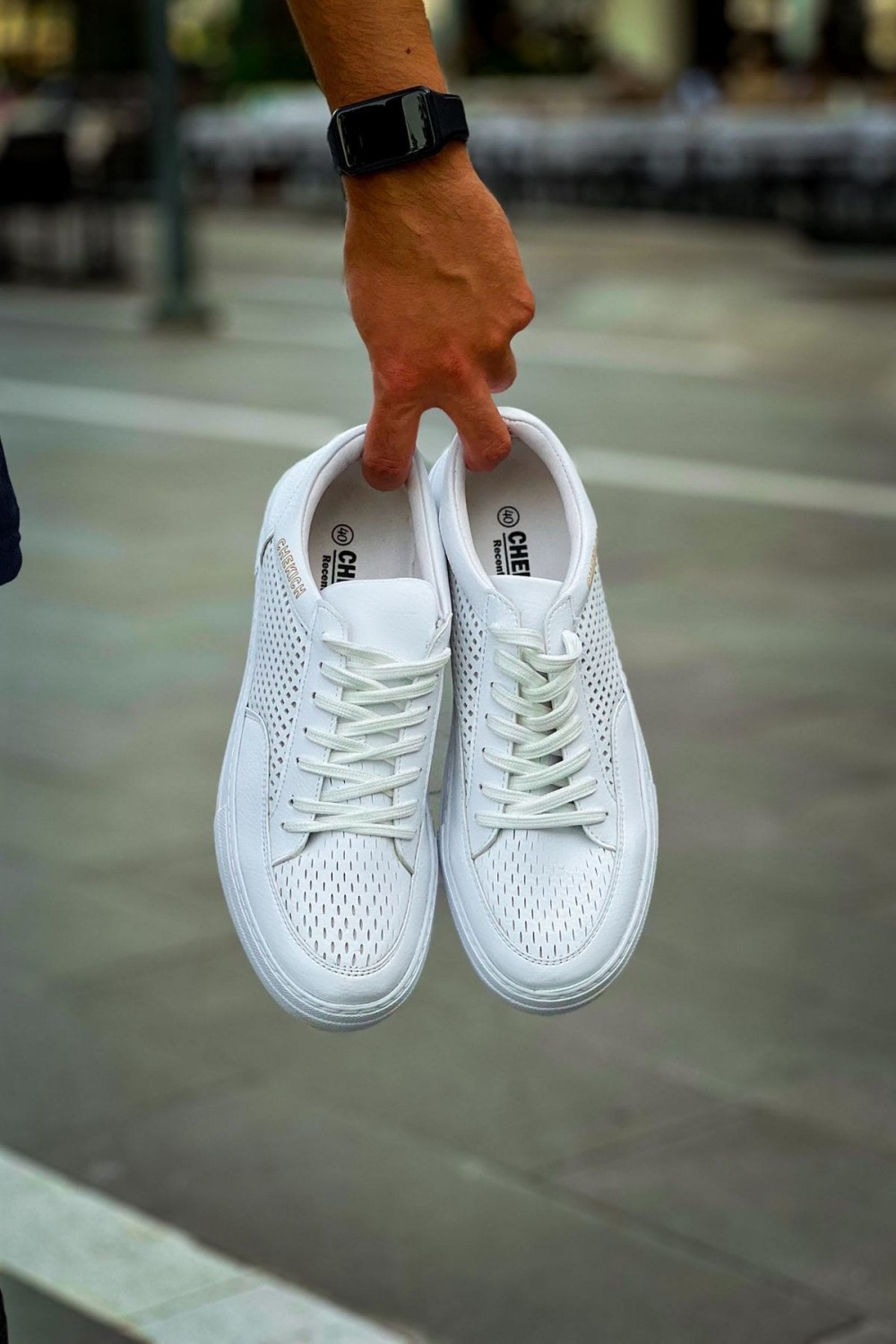 CH015 First Edition Erkek Günlük Bağcıklı Cilt Spor Sneaker Ayakkabı CBT - Beyaz Erkek Ayakkabı CH015 First Edition Erkek Günlük Bağcıklı Cilt Spor Sneaker Ayakkabı CBT - Beyaz – Chekich Erkek Ayakkabı