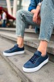 CH015 First Edition Erkek Günlük Bağcıklı Cilt Spor Sneaker Ayakkabı CBT - Lacivert Erkek Ayakkabı CH015 First Edition Erkek Günlük Bağcıklı Cilt Spor Sneaker Ayakkabı CBT - Lacivert – Chekich Erkek Ayakkabı