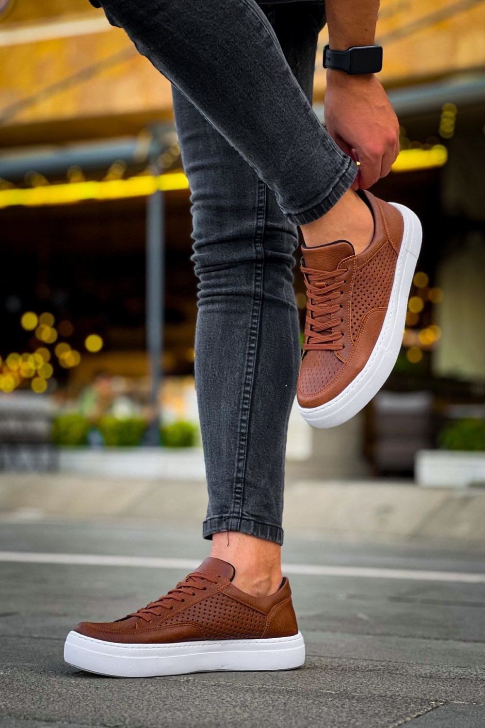 CH015 First Edition Erkek Günlük Bağcıklı Cilt Spor Sneaker Ayakkabı CBT - Taba Erkek Ayakkabı CH015 First Edition Erkek Günlük Bağcıklı Cilt Spor Sneaker Ayakkabı CBT - Taba – Chekich Erkek Ayakkabı