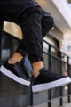 CH017 Pyramid Erkek Günlük Bağcıklı Cilt Spor Sneaker Ayakkabı CBT - Siyah – Chekich Erkek Ayakkabı