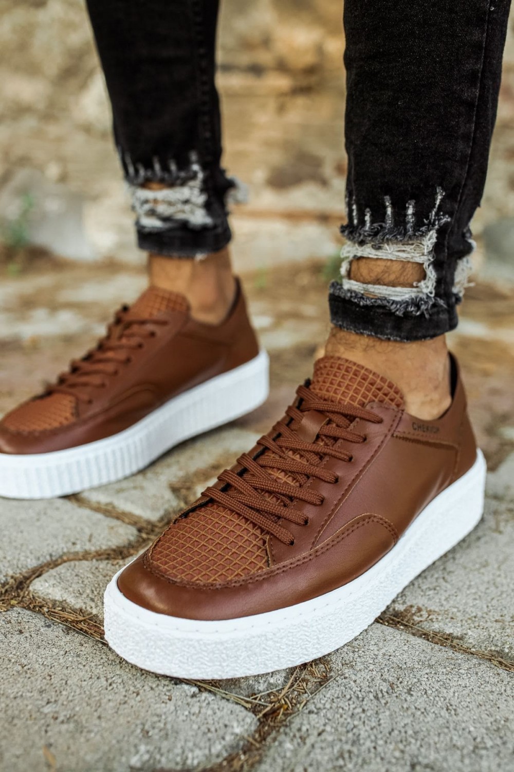 CH017 Pyramid Erkek Günlük Bağcıklı Cilt Spor Sneaker Ayakkabı CBT - Taba Erkek Ayakkabı CH017 Pyramid Erkek Günlük Bağcıklı Cilt Spor Sneaker Ayakkabı CBT - Taba – Chekich Erkek Ayakkabı