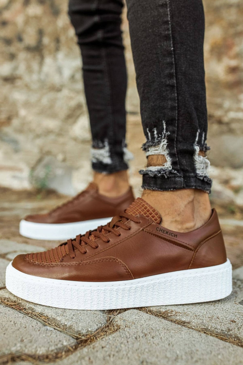 CH017 Pyramid Erkek Günlük Bağcıklı Cilt Spor Sneaker Ayakkabı CBT - Taba Erkek Ayakkabı CH017 Pyramid Erkek Günlük Bağcıklı Cilt Spor Sneaker Ayakkabı CBT - Taba – Chekich Erkek Ayakkabı
