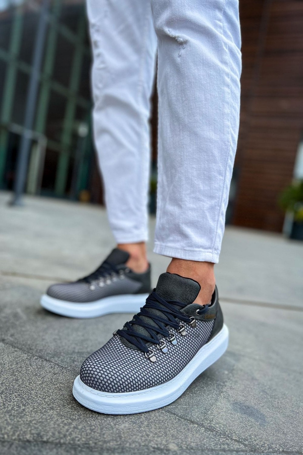 CH021 Favo Erkek Günlük Bağcıklı Cilt Spor Sneaker Ayakkabı CBT - Antrasit Erkek Ayakkabı CH021 Favo Erkek Günlük Bağcıklı Cilt Spor Sneaker Ayakkabı CBT - Antrasit – Chekich Erkek Ayakkabı