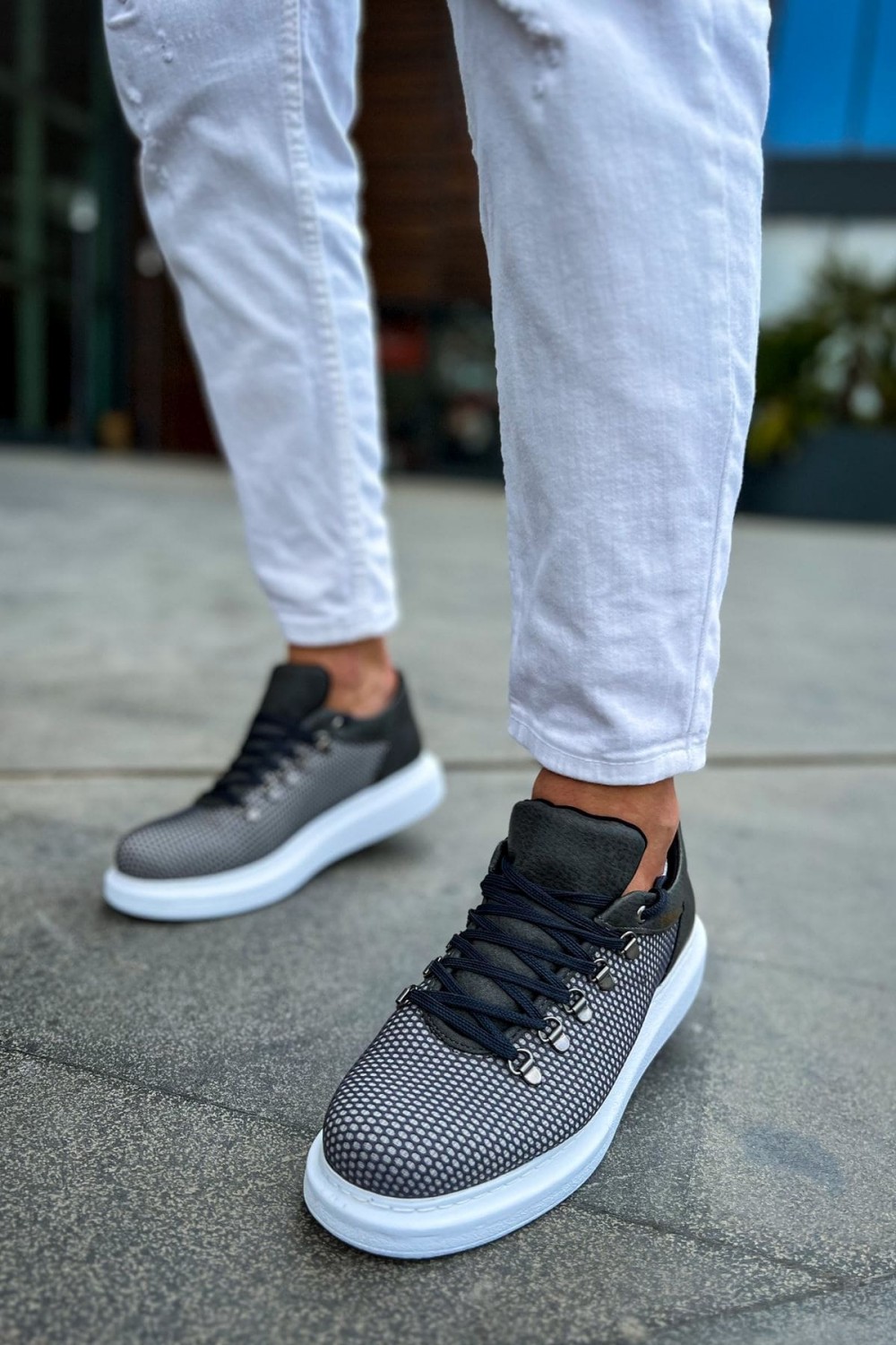 CH021 Favo Erkek Günlük Bağcıklı Cilt Spor Sneaker Ayakkabı CBT - Antrasit Erkek Ayakkabı CH021 Favo Erkek Günlük Bağcıklı Cilt Spor Sneaker Ayakkabı CBT - Antrasit – Chekich Erkek Ayakkabı