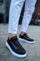 CH021 Favo Erkek Günlük Bağcıklı Cilt Spor Sneaker Ayakkabı CBT - Siyah – Chekich Erkek Ayakkabı