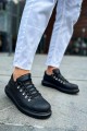 CH021 Favo Erkek Günlük Bağcıklı Cilt Spor Sneaker Ayakkabı CST - Siyah – Chekich Erkek Ayakkabı