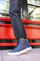 CH029 Vulcanized Erkek Spor Günlük Bağcıklı Cilt Bot CBT - Lacivert – Chekich Erkek Ayakkabı