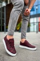 CH040 C - Rey Erkek Günlük Bağcıklı Cilt Spor Sneaker Ayakkabı CBT - Bordo Erkek Ayakkabı CH040 C - Rey Erkek Günlük Bağcıklı Cilt Spor Sneaker Ayakkabı CBT - Bordo – Chekich Erkek Ayakkabı