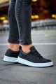 CH040 C - Rey Erkek Günlük Bağcıklı Cilt Spor Sneaker Ayakkabı CBT - Siyah – Chekich Erkek Ayakkabı