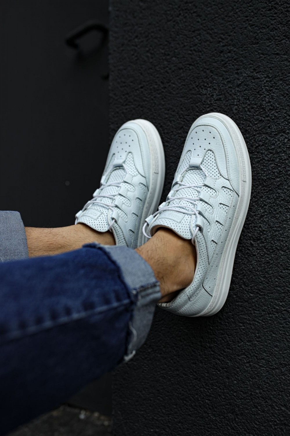 CH040 C - Rey Erkek Günlük Bağcıklı Hakiki Deri Spor Sneaker Ayakkabı DBT - Beyaz Erkek Ayakkabı CH040 C - Rey Erkek Günlük Bağcıklı Hakiki Deri Spor Sneaker Ayakkabı DBT - Beyaz – Chekich Erkek Ayakkabı