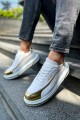 CH041 Renaissance Erkek Günlük Bağcıklı Cilt Spor Sneaker Ayakkabı CBT - Beyaz/Gold Erkek Ayakkabı CH041 Renaissance Erkek Günlük Bağcıklı Cilt Spor Sneaker Ayakkabı CBT - Beyaz/Gold – Chekich Erkek Ayakkabı
