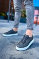 CH043 Cowien Erkek Günlük Bağcıklı Cilt Spor Sneaker Ayakkabı CBT - Antrasit