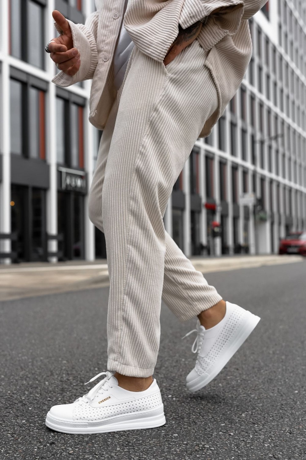 CH043 Cowien Erkek Günlük Bağcıklı Cilt Spor Sneaker Ayakkabı CBT - Beyaz Erkek Ayakkabı CH043 Cowien Erkek Günlük Bağcıklı Cilt Spor Sneaker Ayakkabı CBT - Beyaz – Chekich Erkek Ayakkabı
