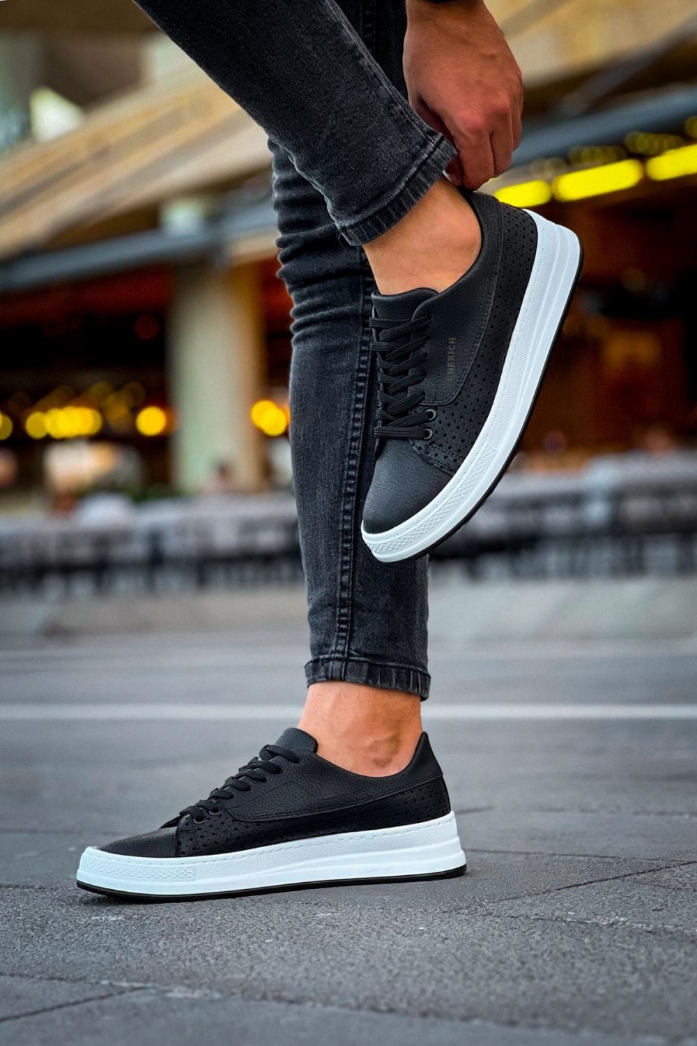 CH043 Cowien Erkek Günlük Bağcıklı Cilt Spor Sneaker Ayakkabı CBT - Siyah Erkek Ayakkabı CH043 Cowien Erkek Günlük Bağcıklı Cilt Spor Sneaker Ayakkabı CBT - Siyah – Chekich Erkek Ayakkabı
