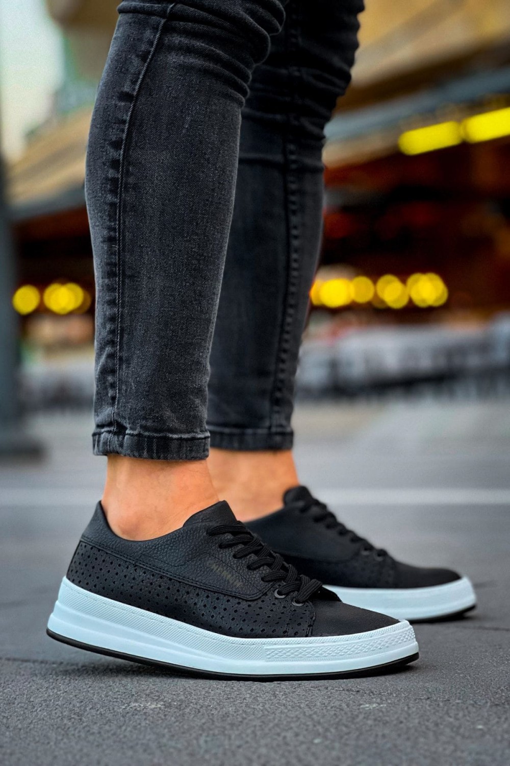 CH043 Cowien Erkek Günlük Bağcıklı Cilt Spor Sneaker Ayakkabı CBT - Siyah Erkek Ayakkabı CH043 Cowien Erkek Günlük Bağcıklı Cilt Spor Sneaker Ayakkabı CBT - Siyah – Chekich Erkek Ayakkabı