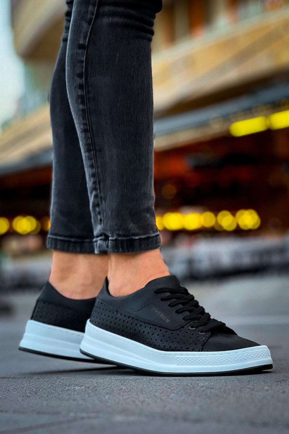 CH043 Cowien Erkek Günlük Bağcıklı Cilt Spor Sneaker Ayakkabı CBT - Siyah Erkek Ayakkabı CH043 Cowien Erkek Günlük Bağcıklı Cilt Spor Sneaker Ayakkabı CBT - Siyah – Chekich Erkek Ayakkabı