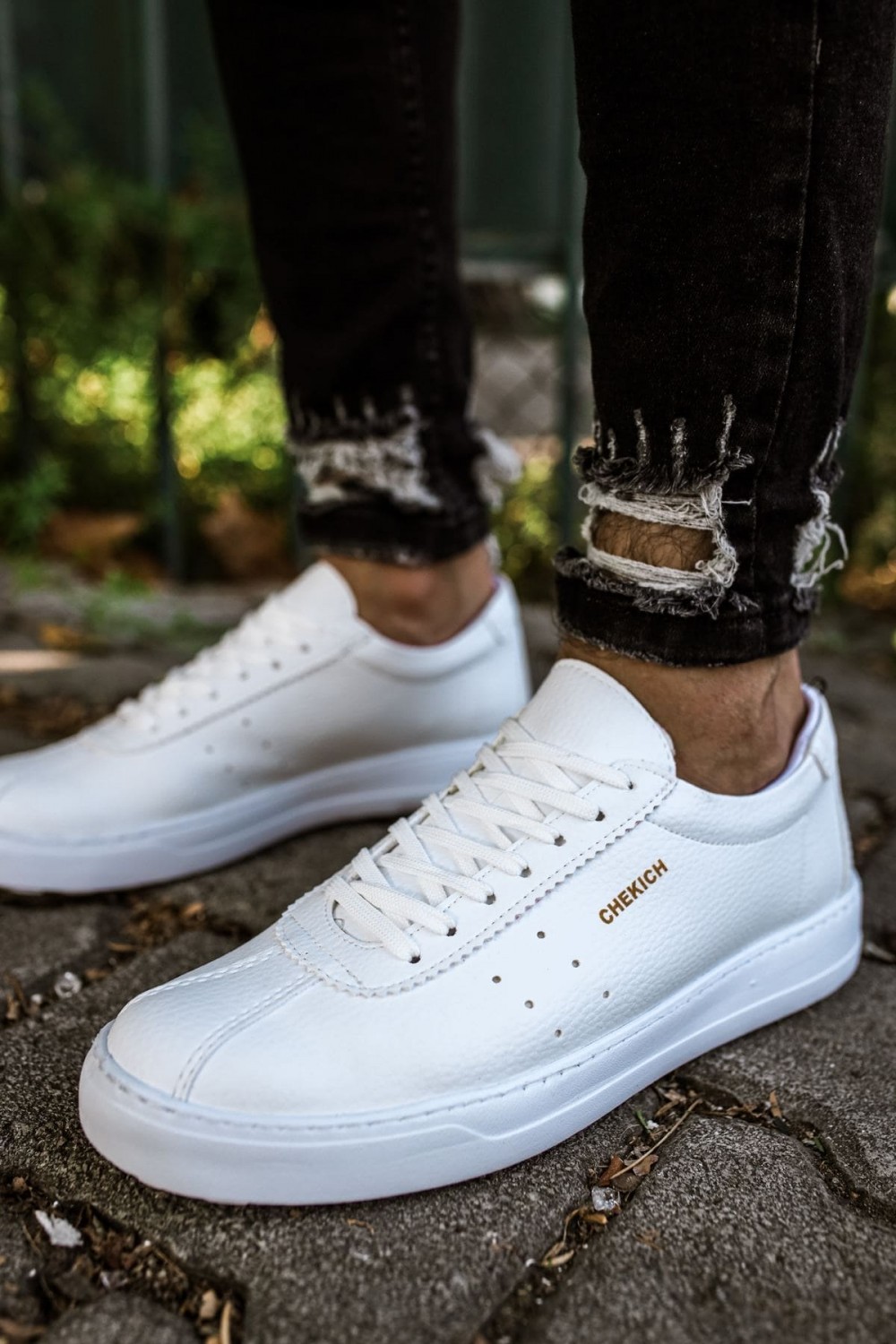 CH063 Star - X Erkek Günlük Bağcıklı Cilt Spor Sneaker Ayakkabı CBT - Beyaz Erkek Ayakkabı CH063 Star - X Erkek Günlük Bağcıklı Cilt Spor Sneaker Ayakkabı CBT - Beyaz – Chekich Erkek Ayakkabı