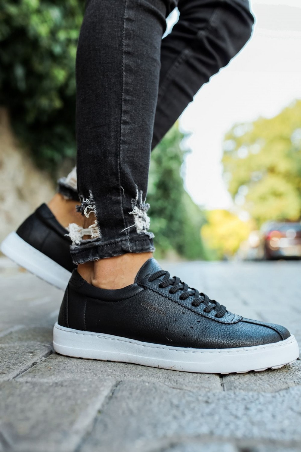 CH063 Star - X Erkek Günlük Bağcıklı Cilt Spor Sneaker Ayakkabı CBT - Siyah Erkek Ayakkabı CH063 Star - X Erkek Günlük Bağcıklı Cilt Spor Sneaker Ayakkabı CBT - Siyah – Chekich Erkek Ayakkabı
