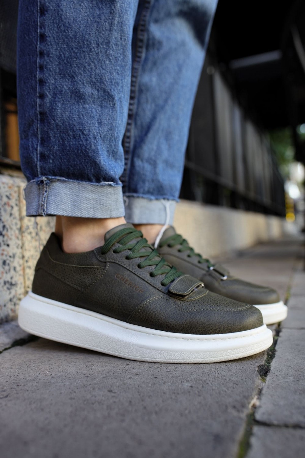 CH073 Flatline Erkek Günlük Bağcıklı Cilt Spor Sneaker Ayakkabı CBT - Haki Erkek Ayakkabı CH073 Flatline Erkek Günlük Bağcıklı Cilt Spor Sneaker Ayakkabı CBT - Haki – Chekich Erkek Ayakkabı
