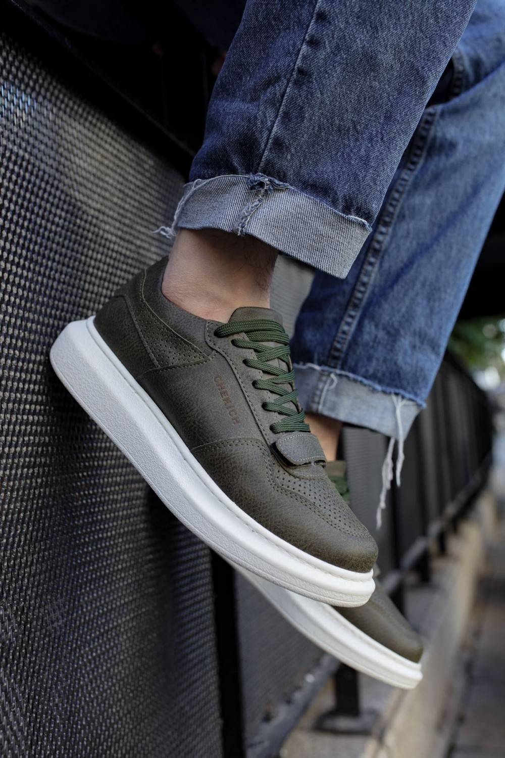 CH073 Flatline Erkek Günlük Bağcıklı Cilt Spor Sneaker Ayakkabı CBT - Haki Erkek Ayakkabı CH073 Flatline Erkek Günlük Bağcıklı Cilt Spor Sneaker Ayakkabı CBT - Haki – Chekich Erkek Ayakkabı