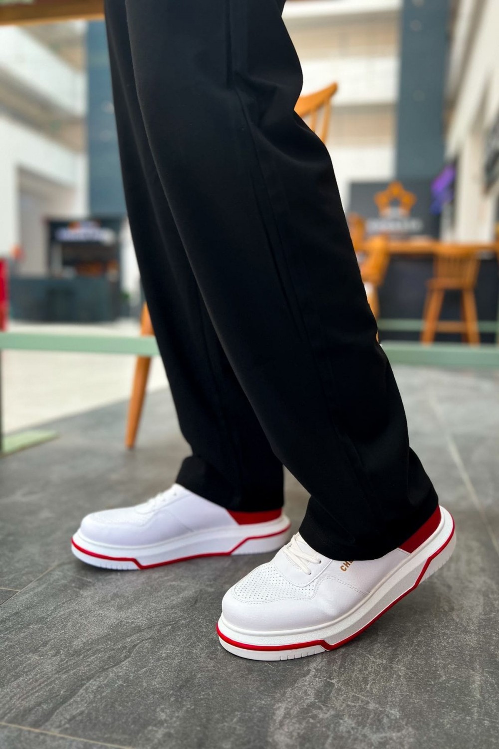 CH075 Signature Erkek Günlük Bağcıklı Cilt Spor Sneaker Ayakkabı CBT - Beyaz/Kırmızı Erkek Ayakkabı CH075 Signature Erkek Günlük Bağcıklı Cilt Spor Sneaker Ayakkabı CBT - Beyaz/Kırmızı – Chekich Erkek Ayakkabı