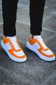 CH087 Kenton Erkek Günlük Bağcıklı Cilt Spor Sneaker Ayakkabı CBT - Beyaz/Turuncu Erkek Ayakkabı CH087 Kenton Erkek Günlük Bağcıklı Cilt Spor Sneaker Ayakkabı CBT - Beyaz/Turuncu – Chekich Erkek Ayakkabı