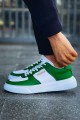 CH087 Kenton Erkek Günlük Bağcıklı Cilt Spor Sneaker Ayakkabı CBT - Beyaz/Yeşil Erkek Ayakkabı CH087 Kenton Erkek Günlük Bağcıklı Cilt Spor Sneaker Ayakkabı CBT - Beyaz/Yeşil – Chekich Erkek Ayakkabı