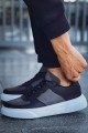 CH087 Kenton Erkek Günlük Bağcıklı Cilt Spor Sneaker Ayakkabı CBT - Siyah/Antrasit Erkek Ayakkabı CH087 Kenton Erkek Günlük Bağcıklı Cilt Spor Sneaker Ayakkabı CBT - Siyah/Antrasit – Chekich Erkek Ayakkabı