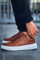 CH087 Kenton Erkek Günlük Bağcıklı Cilt Spor Sneaker Ayakkabı CBT - Taba – Chekich Erkek Ayakkabı