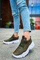 CH089 Low Top Lace Up Erkek Günlük Bağcıklı Cilt Spor Sneaker Ayakkabı CBT - Haki Erkek Ayakkabı CH089 Low Top Lace Up Erkek Günlük Bağcıklı Cilt Spor Sneaker Ayakkabı CBT - Haki – Chekich Erkek Ayakkabı