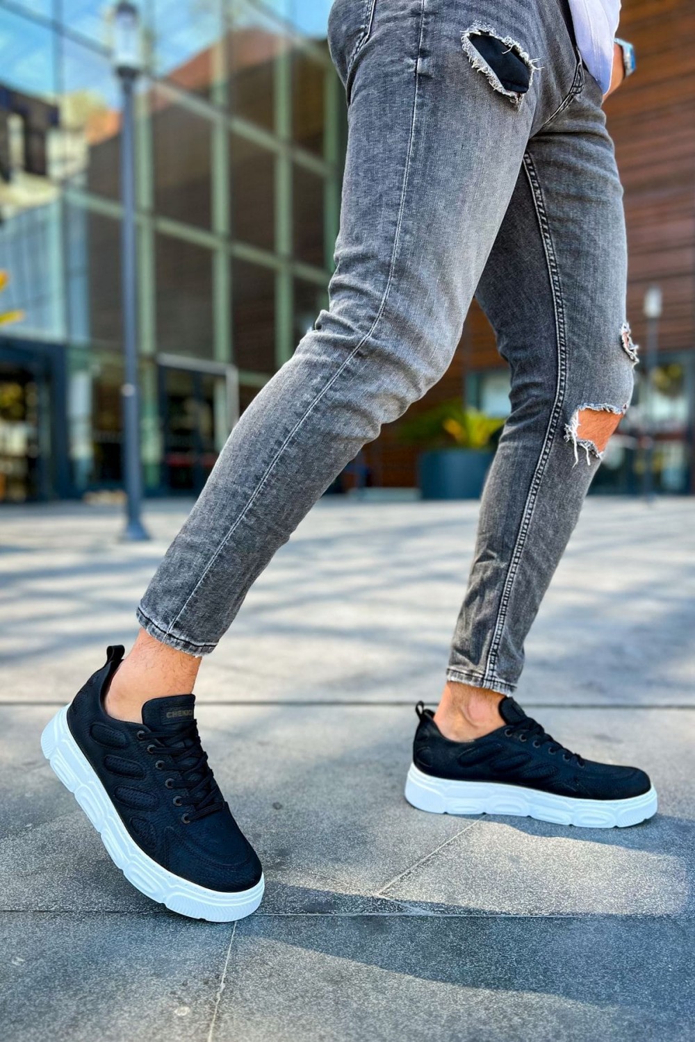 CH105 Cronus Erkek Günlük Bağcıklı Cilt Spor Sneaker Ayakkabı CBT - Siyah Erkek Ayakkabı CH105 Cronus Erkek Günlük Bağcıklı Cilt Spor Sneaker Ayakkabı CBT - Siyah – Chekich Erkek Ayakkabı