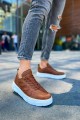 CH105 Cronus Erkek Günlük Bağcıklı Cilt Spor Sneaker Ayakkabı CBT - Taba – Chekich Erkek Ayakkabı