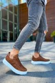 CH105 Cronus Erkek Günlük Bağcıklı Cilt Spor Sneaker Ayakkabı CBT - Taba – Chekich Erkek Ayakkabı