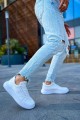 CH115 Literide Erkek Günlük Bağcıklı Cilt Spor Sneaker Ayakkabı CBT - Beyaz Erkek Ayakkabı CH115 Literide Erkek Günlük Bağcıklı Cilt Spor Sneaker Ayakkabı CBT - Beyaz – Chekich Erkek Ayakkabı