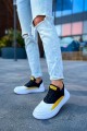 CH115 Literide Erkek Günlük Bağcıklı Cilt Spor Sneaker Ayakkabı CBT - Beyaz/Sarı/Siyah Erkek Ayakkabı CH115 Literide Erkek Günlük Bağcıklı Cilt Spor Sneaker Ayakkabı CBT - Beyaz/Sarı/Siyah – Chekich Erkek Ayakkabı