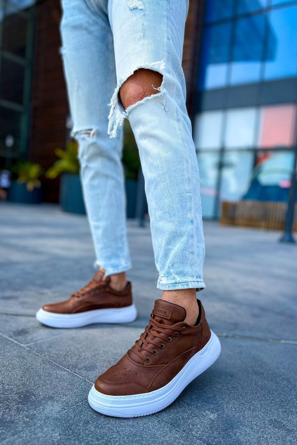 CH115 Literide Erkek Günlük Bağcıklı Cilt Spor Sneaker Ayakkabı CBT - Taba Erkek Ayakkabı CH115 Literide Erkek Günlük Bağcıklı Cilt Spor Sneaker Ayakkabı CBT - Taba – Chekich Erkek Ayakkabı