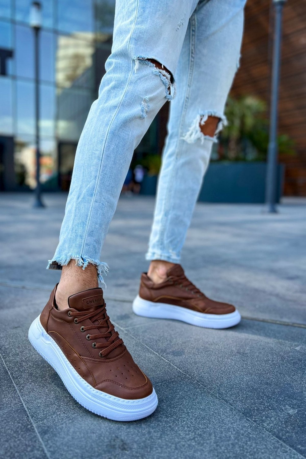CH115 Literide Erkek Günlük Bağcıklı Cilt Spor Sneaker Ayakkabı CBT - Taba Erkek Ayakkabı CH115 Literide Erkek Günlük Bağcıklı Cilt Spor Sneaker Ayakkabı CBT - Taba – Chekich Erkek Ayakkabı
