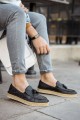CH119 Tassels Erkek Günlük Bağcıksız Hasır Taban Loafer Cilt Klasik Ayakkabı CHT - Siyah – Chekich Erkek Ayakkabı