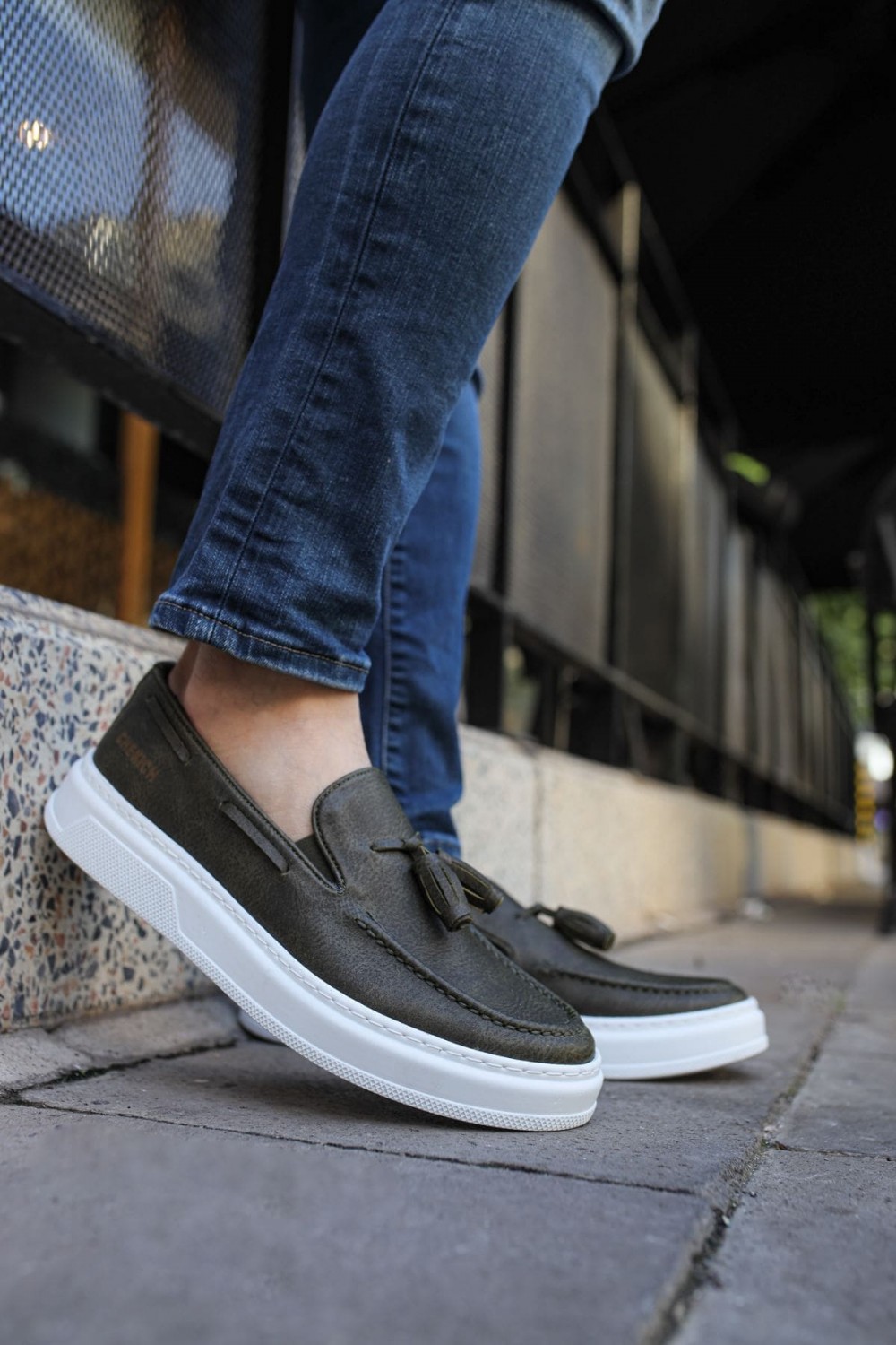 CH127 Loafer - X Erkek Günlük Bağcıksız Corcik Cilt Klasik Ayakkabı CBT - Haki Erkek Ayakkabı CH127 Loafer - X Erkek Günlük Bağcıksız Corcik Cilt Klasik Ayakkabı CBT - Haki – Chekich Erkek Ayakkabı