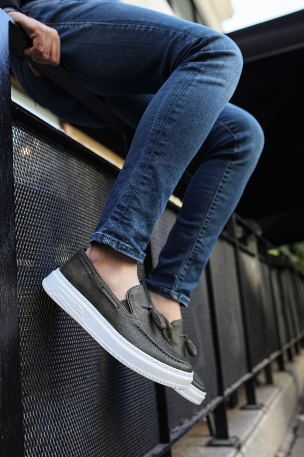 CH127 Loafer - X Erkek Günlük Bağcıksız Corcik Cilt Klasik Ayakkabı CBT - Haki Erkek Ayakkabı CH127 Loafer - X Erkek Günlük Bağcıksız Corcik Cilt Klasik Ayakkabı CBT - Haki – Chekich Erkek Ayakkabı