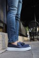 CH127 Loafer - X Erkek Günlük Bağcıksız Corcik Cilt Klasik Ayakkabı CBT - Lacivert – Chekich Erkek Ayakkabı