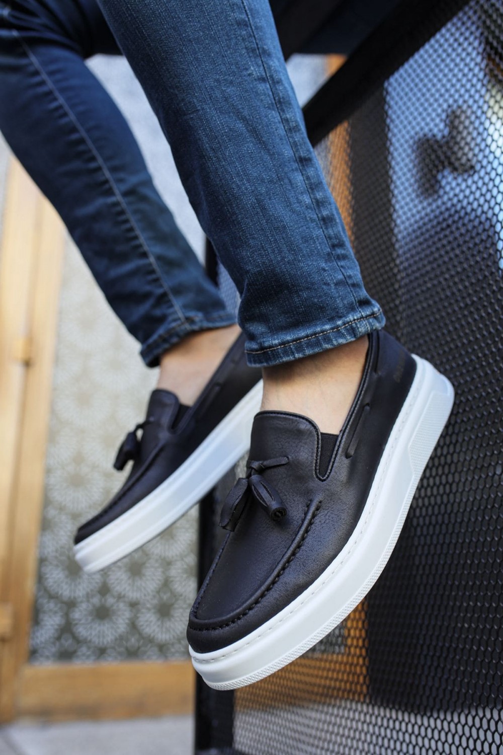 CH127 Loafer - X Erkek Günlük Bağcıksız Corcik Cilt Klasik Ayakkabı CBT - Siyah Erkek Ayakkabı CH127 Loafer - X Erkek Günlük Bağcıksız Corcik Cilt Klasik Ayakkabı CBT - Siyah – Chekich Erkek Ayakkabı